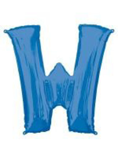 Picture of BLUE LETTER W FOIL BALLOON